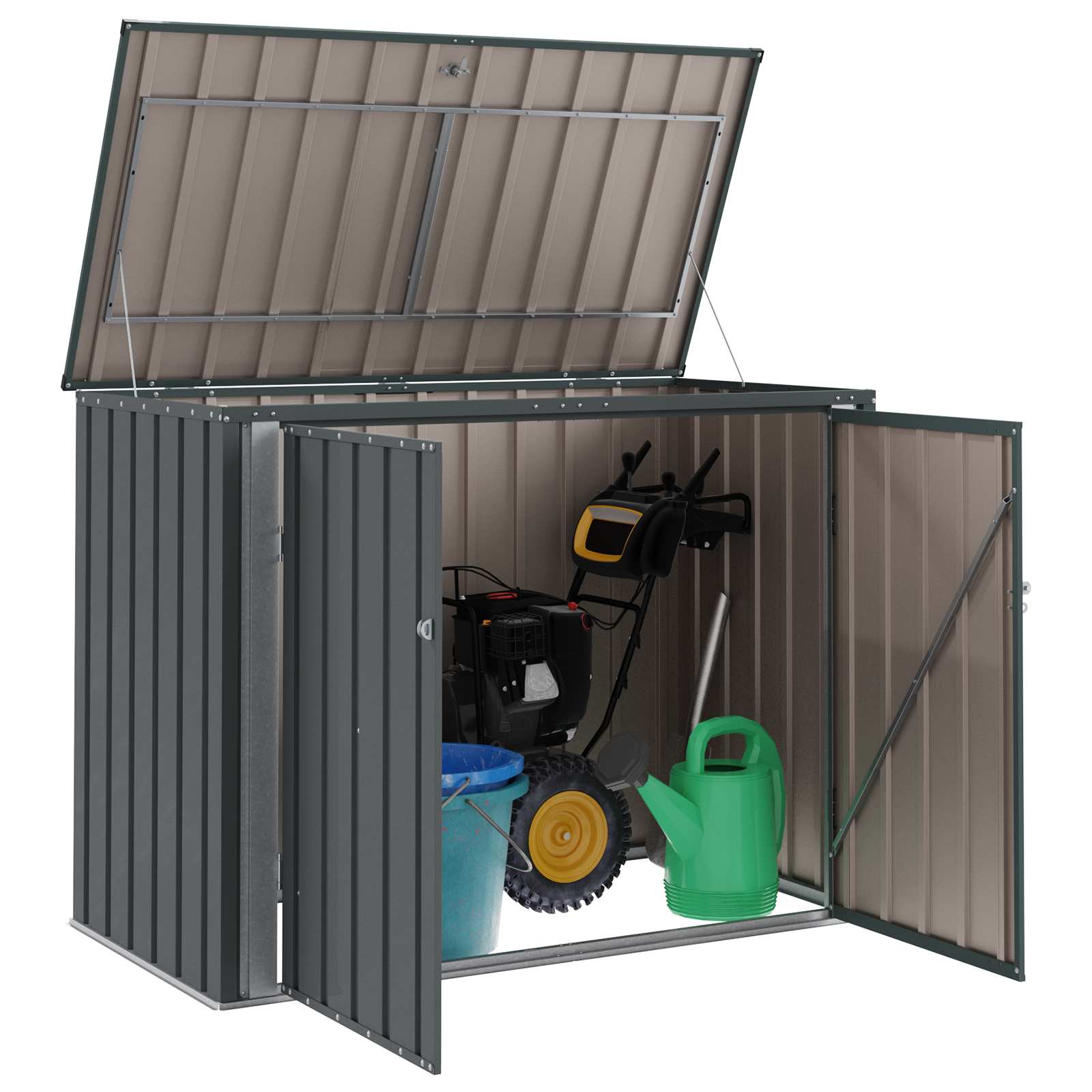 Caja de Almacenamiento para Jardín Negro 151,5 x 82 x 110,5 cm