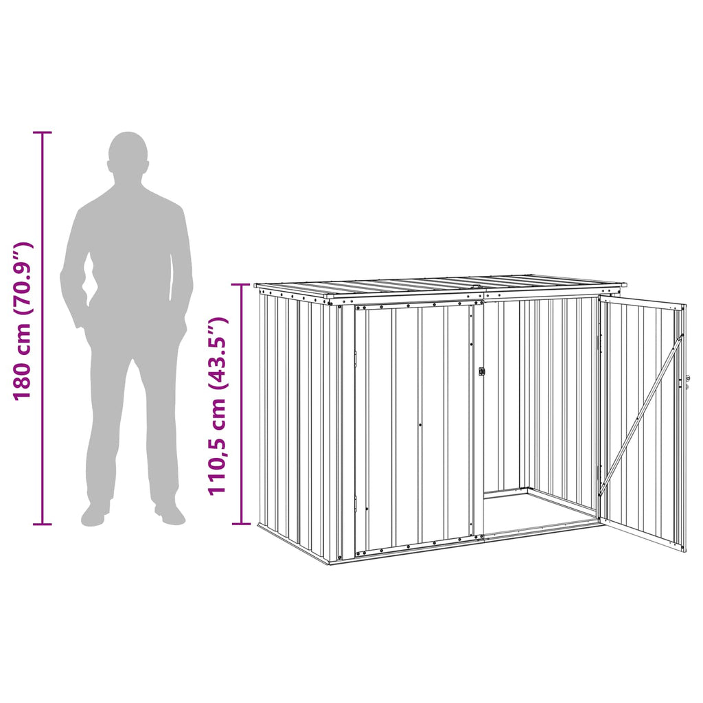 Caja de Almacenamiento para Jardín Negro 151,5 x 82 x 110,5 cm