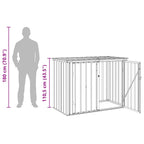 Caja de Almacenamiento para Jardín Negro 151,5 x 82 x 110,5 cm