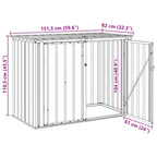 Caja de Almacenamiento para Jardín Negro 151,5 x 82 x 110,5 cm