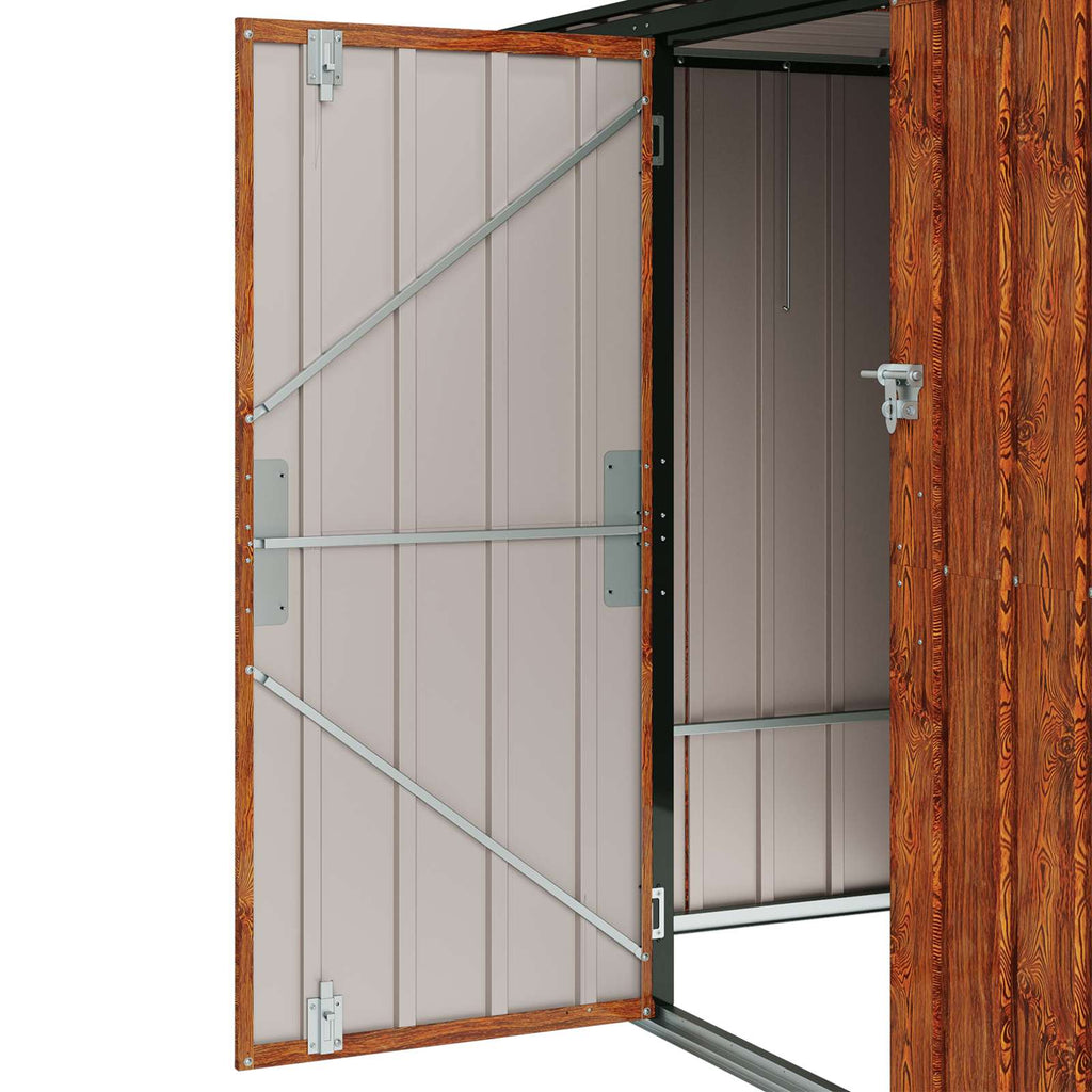 Caja de Almacenamiento para Jardín Marrón 214 x 82 x 132 cm