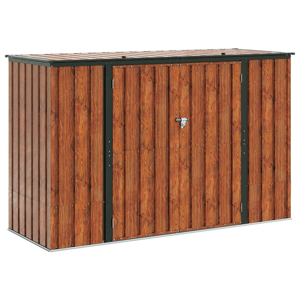 Caja de Almacenamiento para Jardín Marrón 214 x 82 x 132 cm