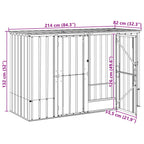 Caja de Almacenamiento para Jardín Marrón 214 x 82 x 132 cm