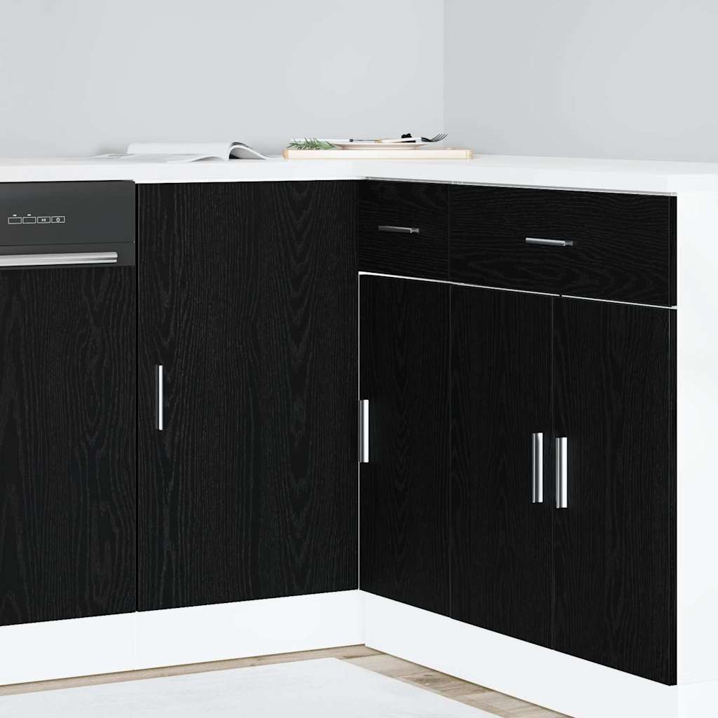 Gabinete Base de Cocina con cajón Roble Negro 40 x 46 x 81,5 cm