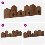 Percha Marrón 48 x 8 x 15 cm Madera de Caoba Sólida