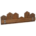 Percha Marrón 48 x 8 x 15 cm Madera de Caoba Sólida