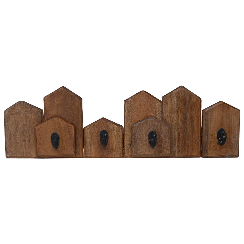 Percha Marrón 48 x 8 x 15 cm Madera de Caoba Sólida