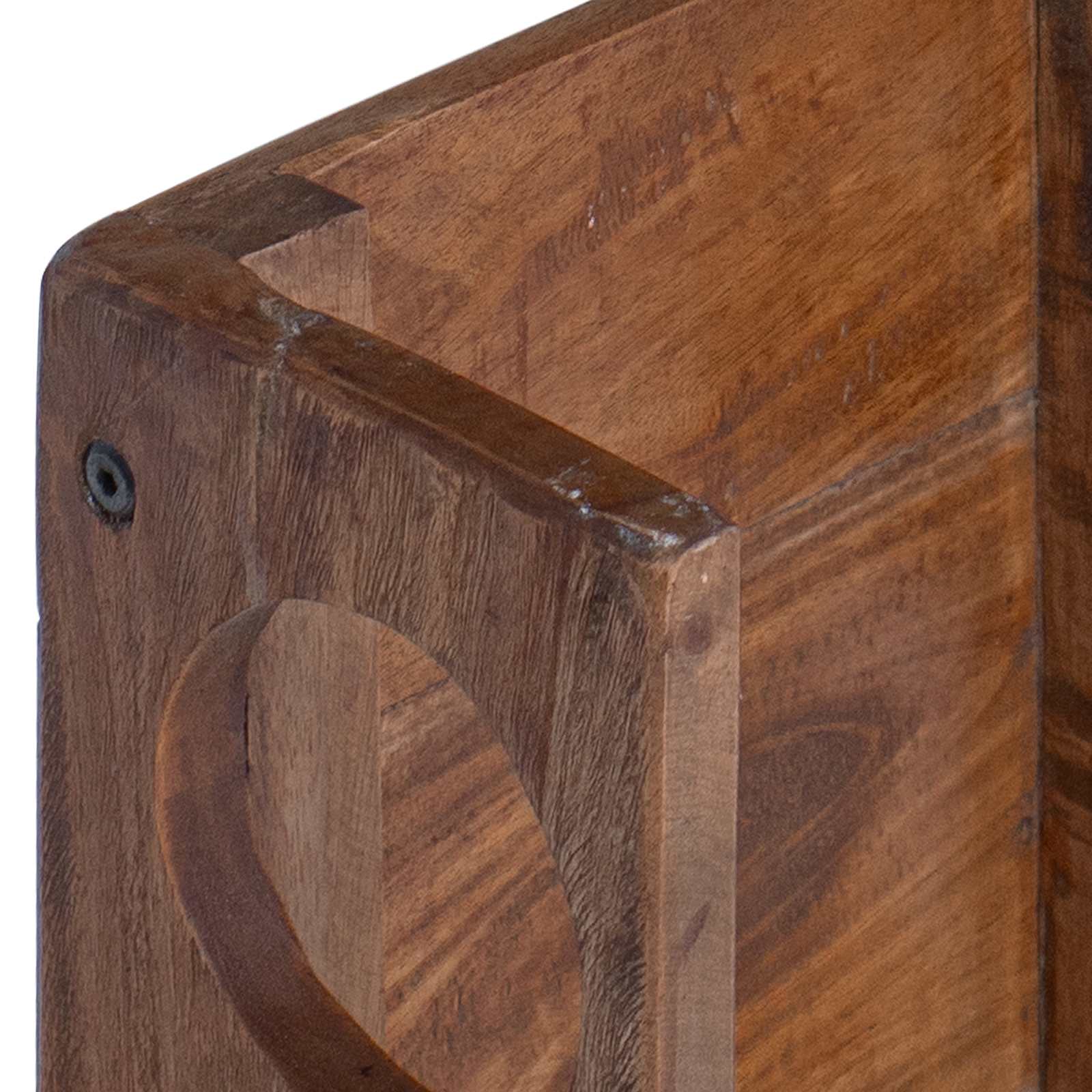 Estante Marrón 24 x 13 x 54 cm Madera de Caoba Sólida
