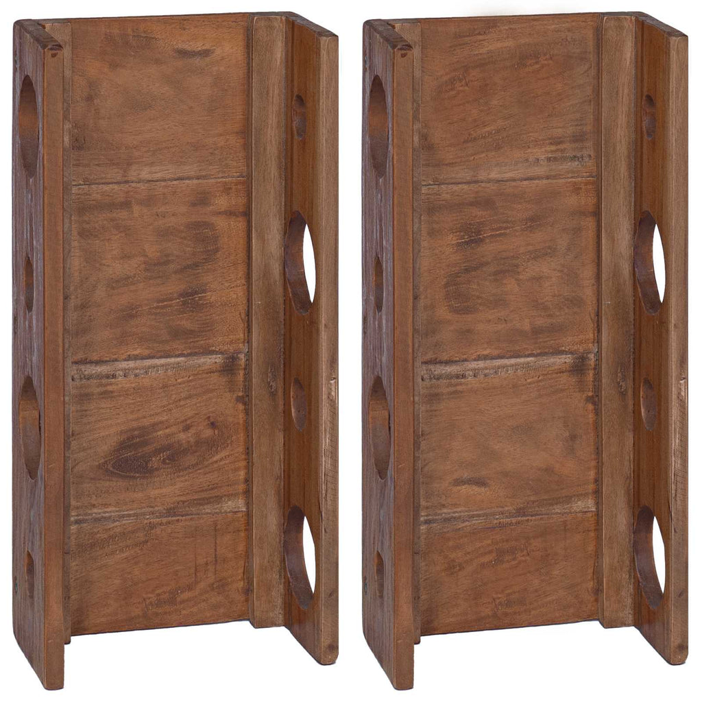 Estante Marrón 24 x 13 x 54 cm Madera de Caoba Sólida