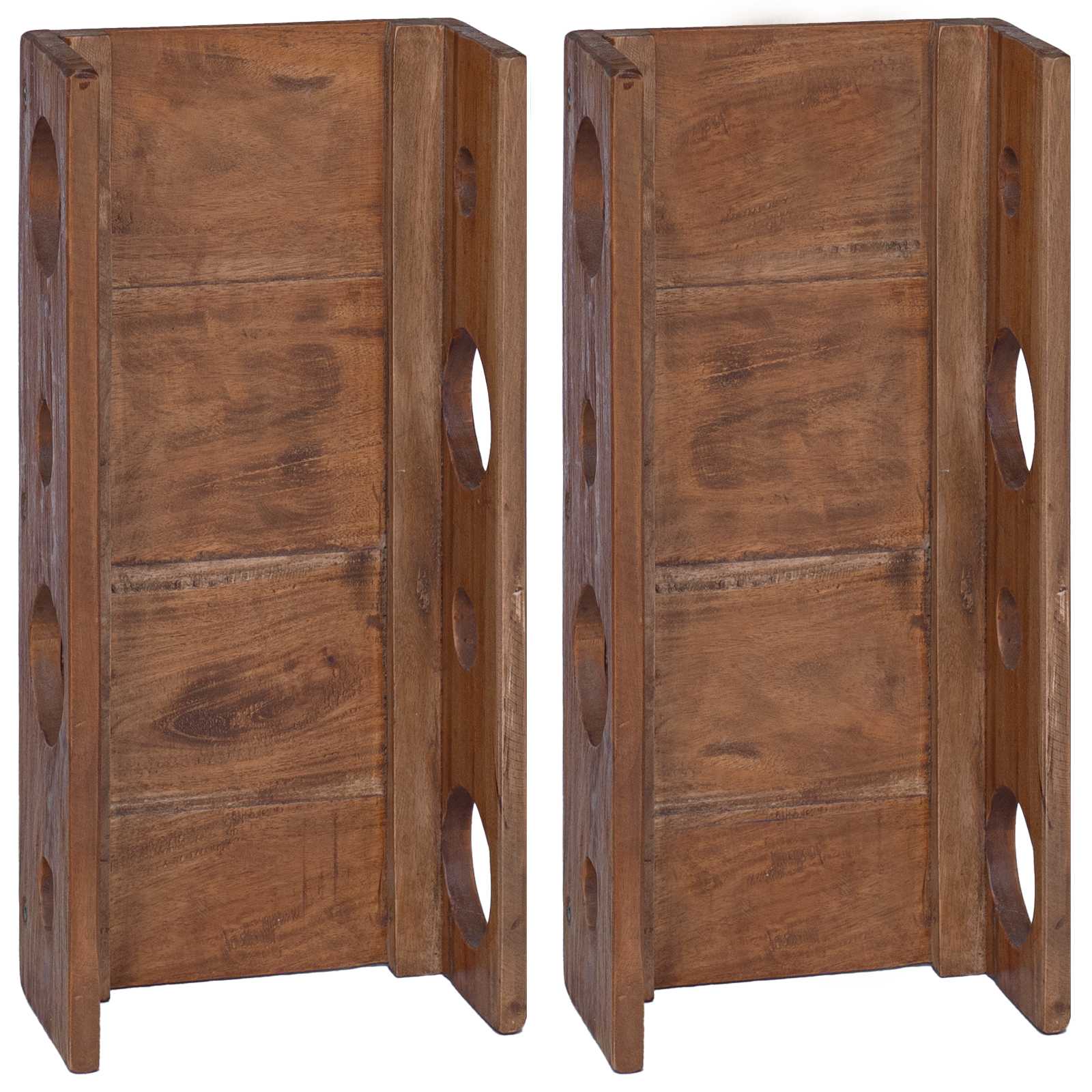 Estante Marrón 24 x 13 x 54 cm Madera de Caoba Sólida