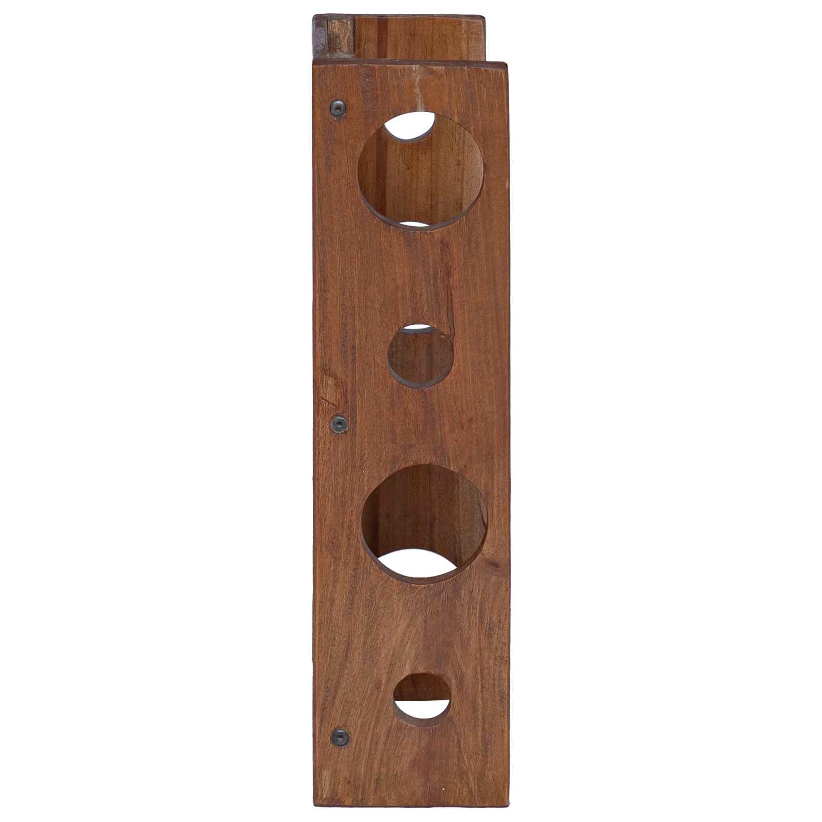 Estante Marrón 24 x 13 x 54 cm Madera de Caoba Sólida