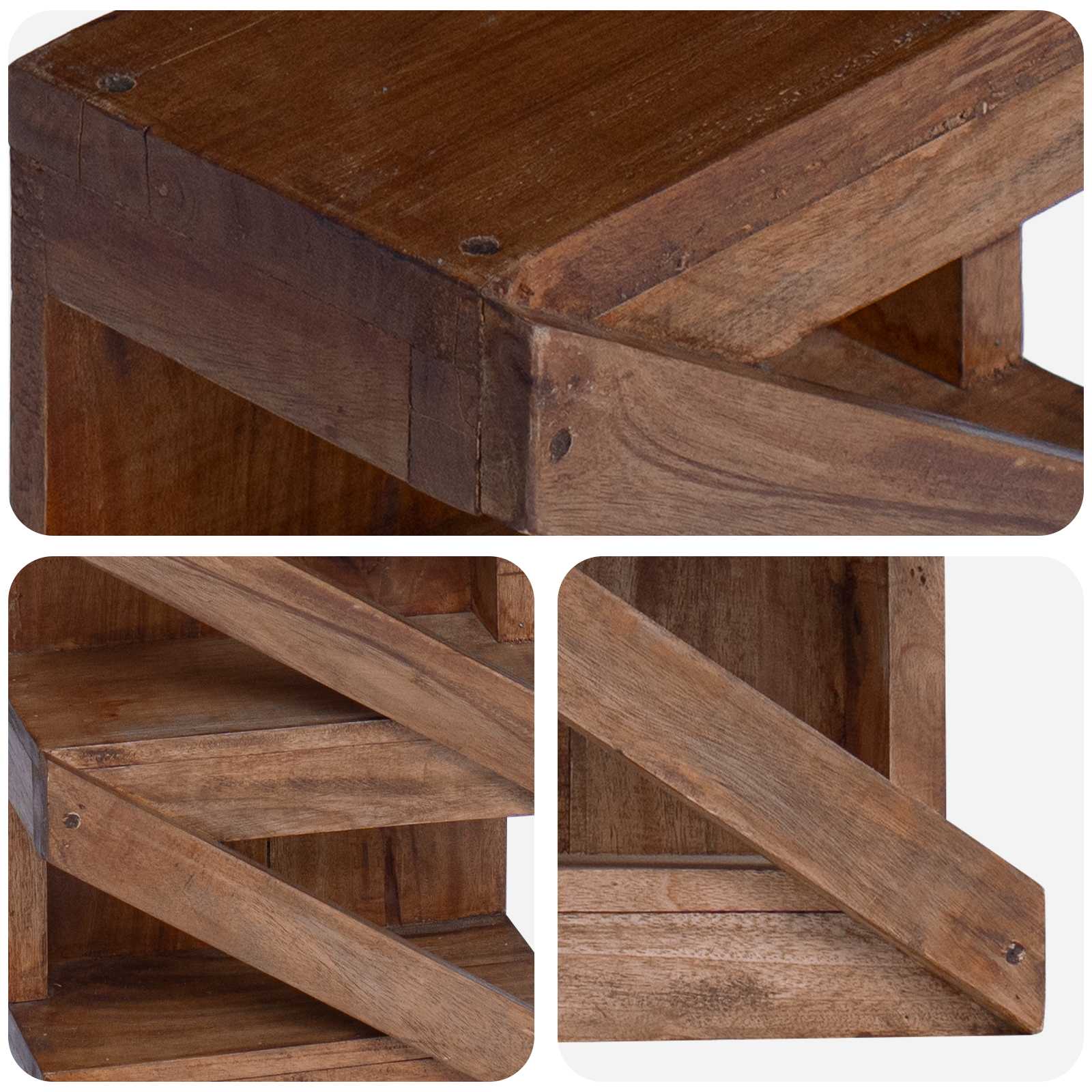 Estante de Vino Natural 24 x 14 x 80 cm Madera de Caoba Sólida