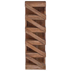 Estante de Vino Natural 24 x 14 x 80 cm Madera de Caoba Sólida