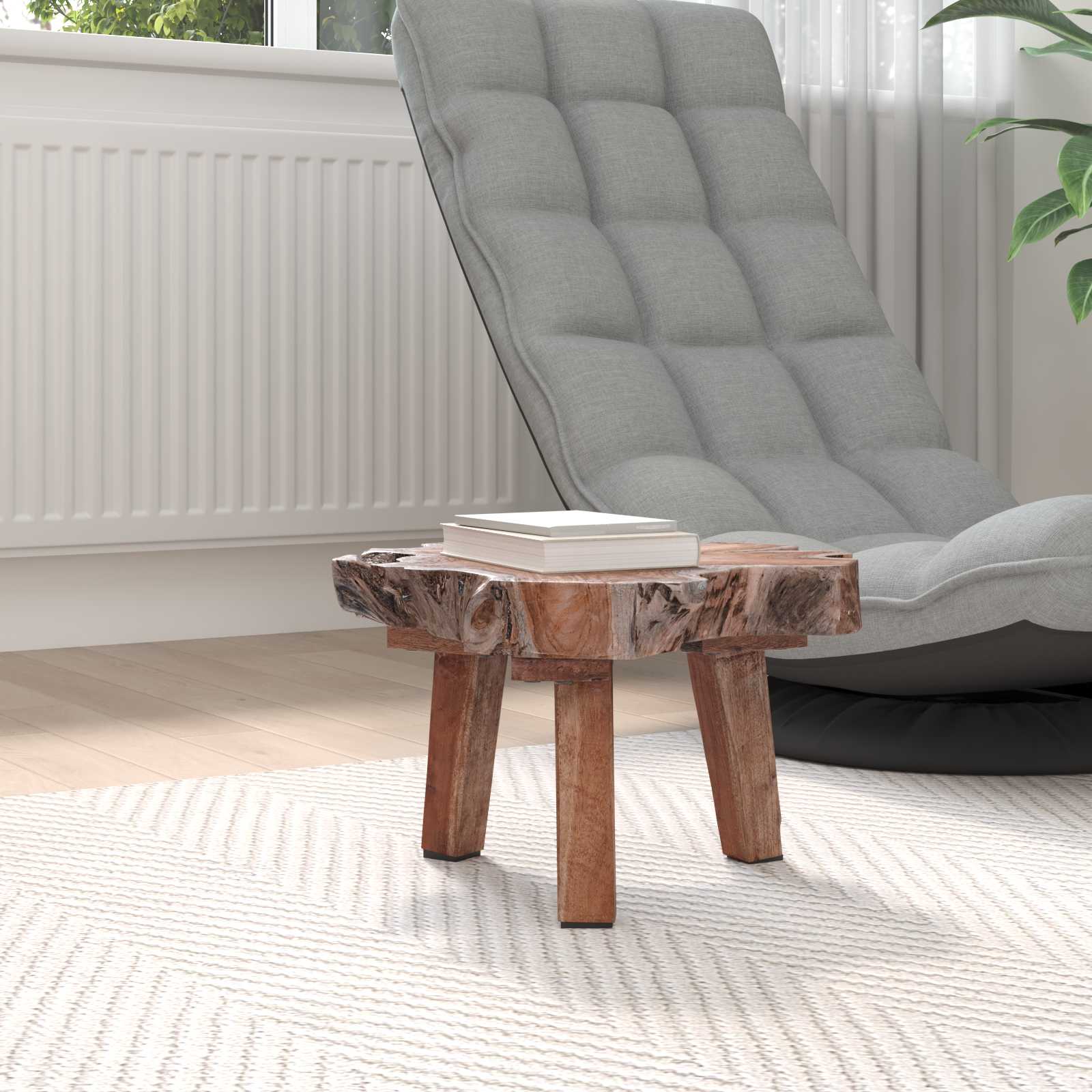 Mesita de Noche Marrón 40 x 40 x 25 cm Madera sólida recuperada