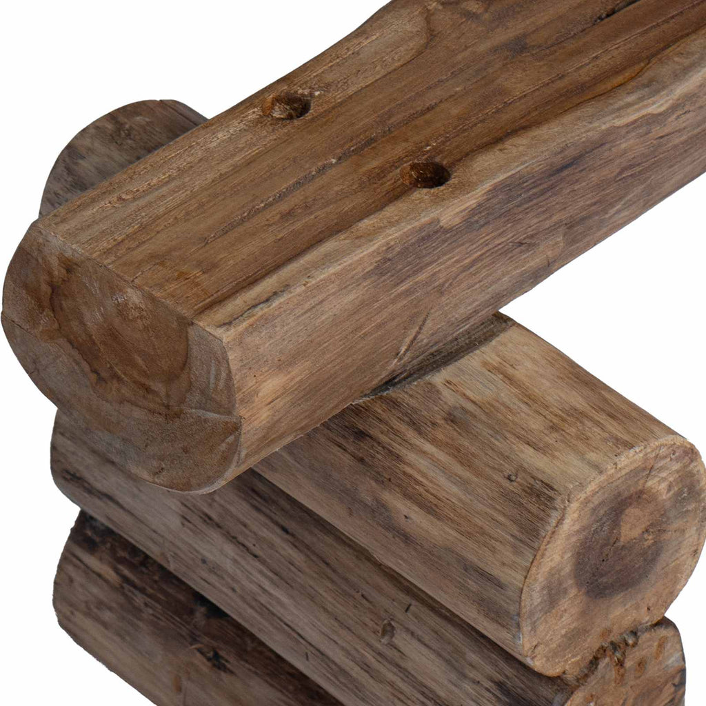 Banco Natural 110 x 30 x 34 cm Madera de teca maciza