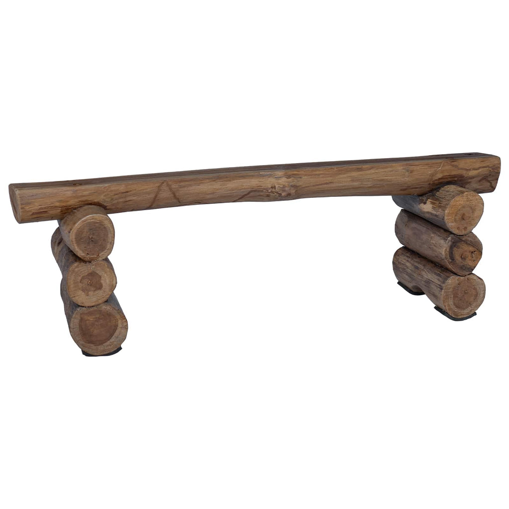 Banco Natural 110 x 30 x 34 cm Madera de teca maciza