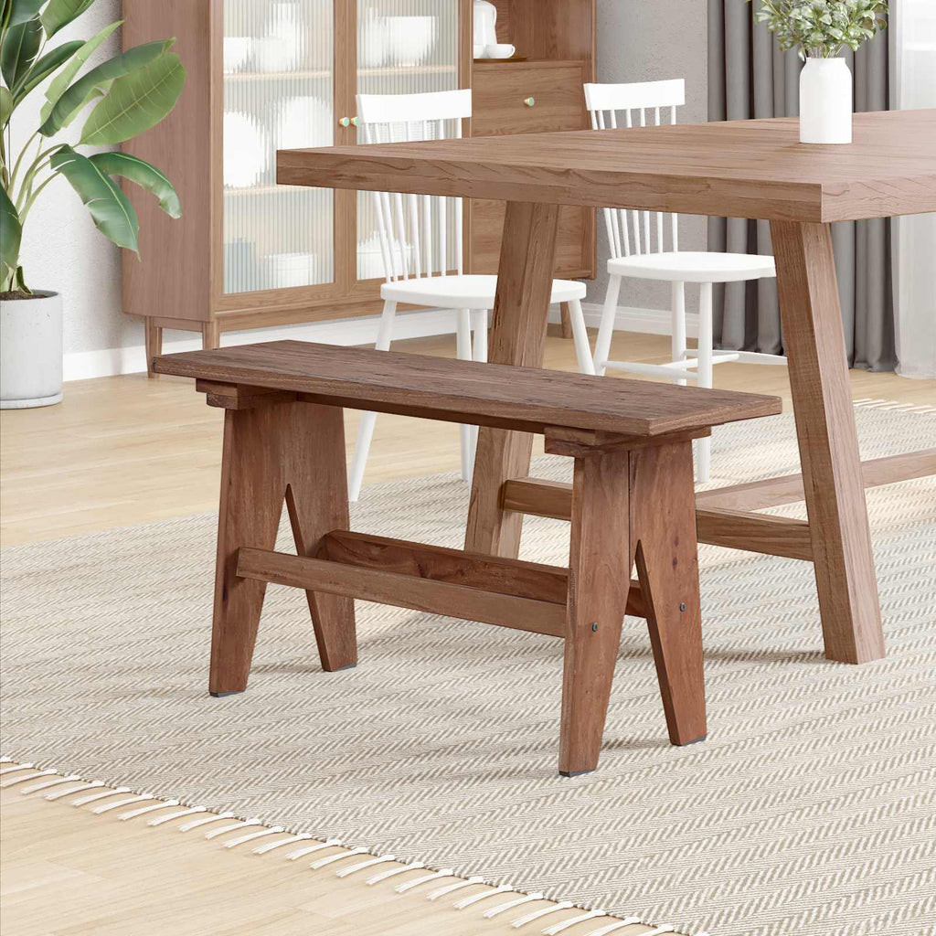 Banco Natural 100 x 30 x 51 cm Madera maciza recuperada