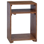 Mesa decorativa con estante 3 pcs Marrón Madera de Caoba Sólida