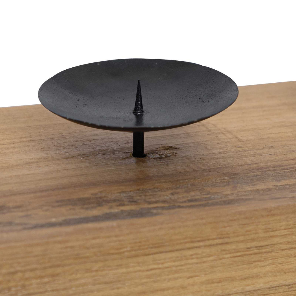 Porta velas Natural 50 x 15 x 10 cm Madera maciza de Teca
