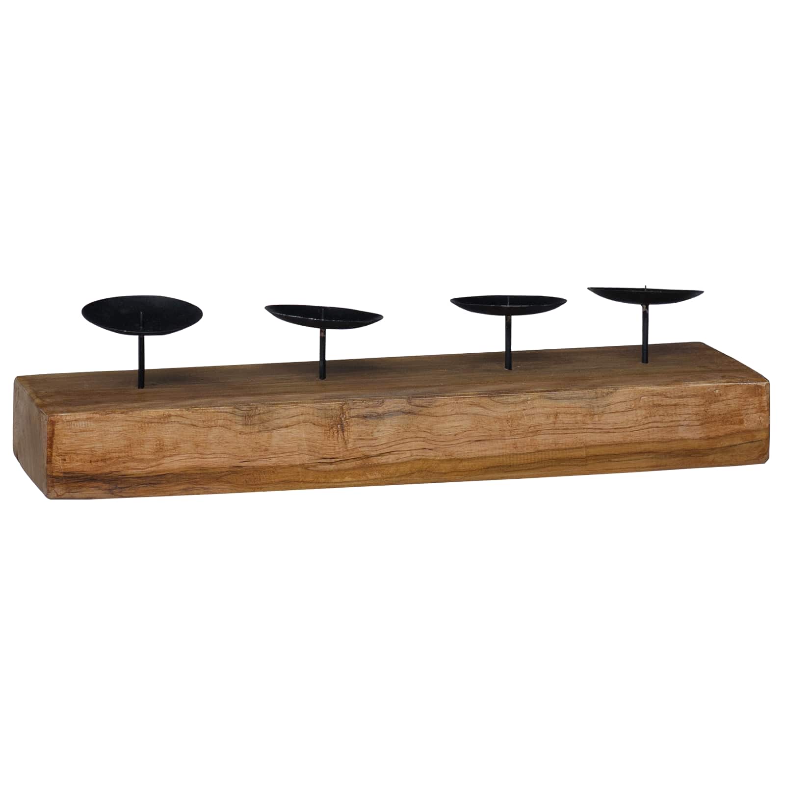 Porta velas Natural 50 x 15 x 10 cm Madera maciza de Teca