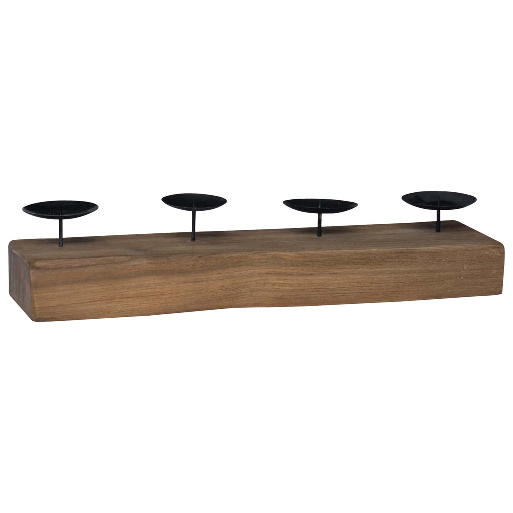 Porta velas Natural 50 x 15 x 10 cm Madera maciza de Teca