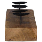Porta velas Natural 50 x 15 x 10 cm Madera maciza de Teca