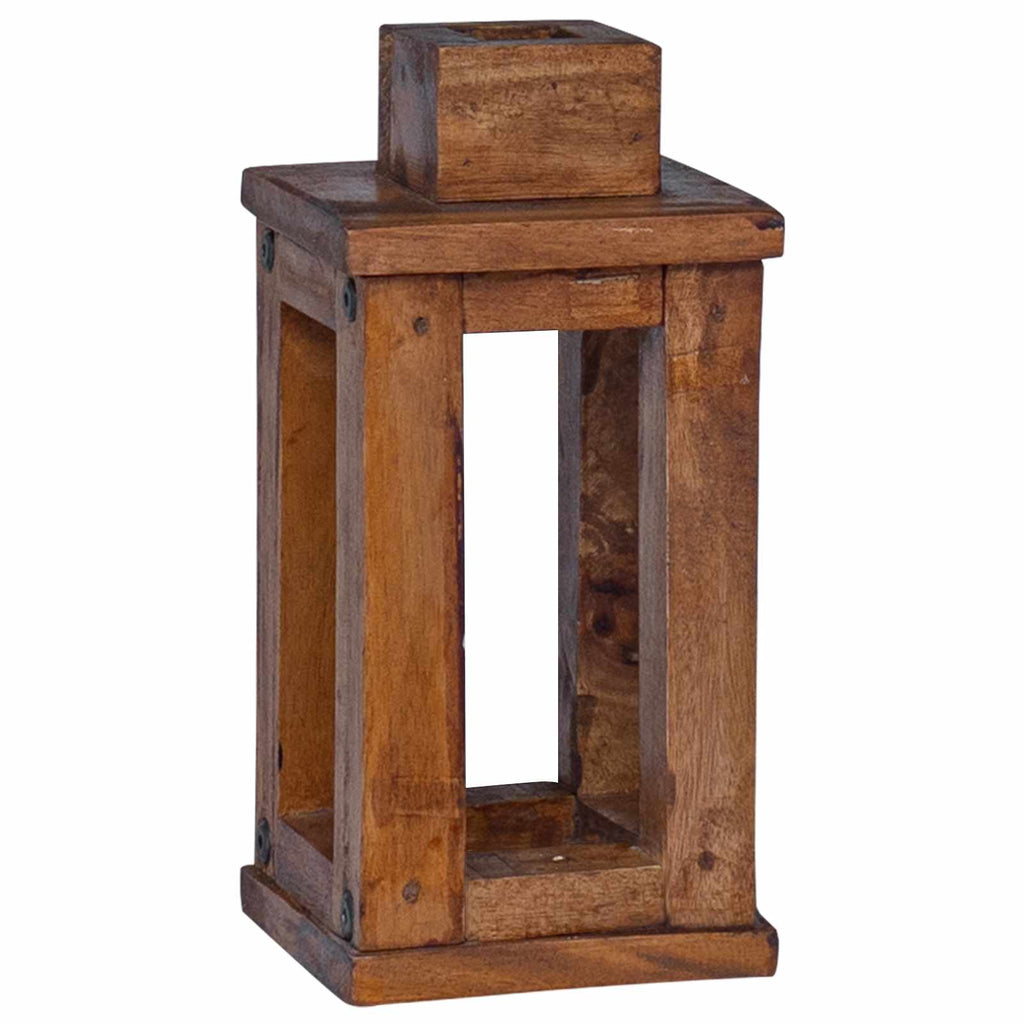 Farol 3 pcs Natural Madera de Caoba