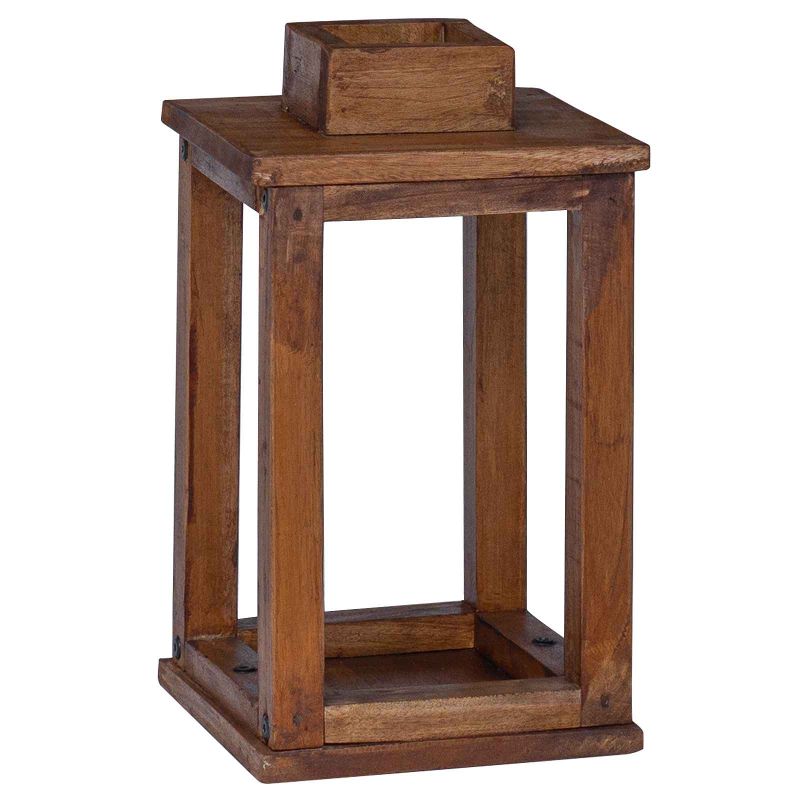 Farol 3 pcs Natural Madera de Caoba