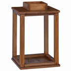 Farol 3 pcs Natural Madera de Caoba