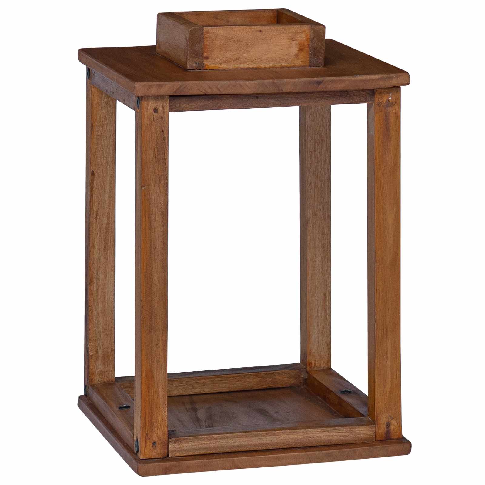 Farol 3 pcs Natural Madera de Caoba
