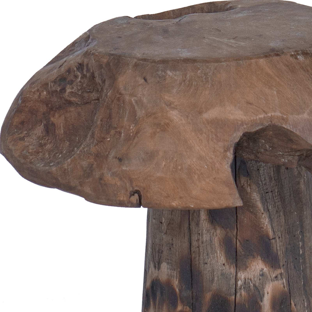 Taburete Natural 35 x 35 x 35 cm Madera de teca maciza