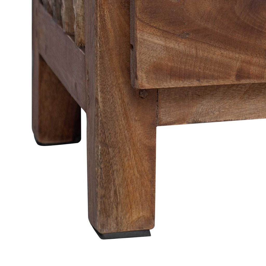 Mesita de Noche Marrón 30 x 30 x 47 cm Madera sólida recuperada