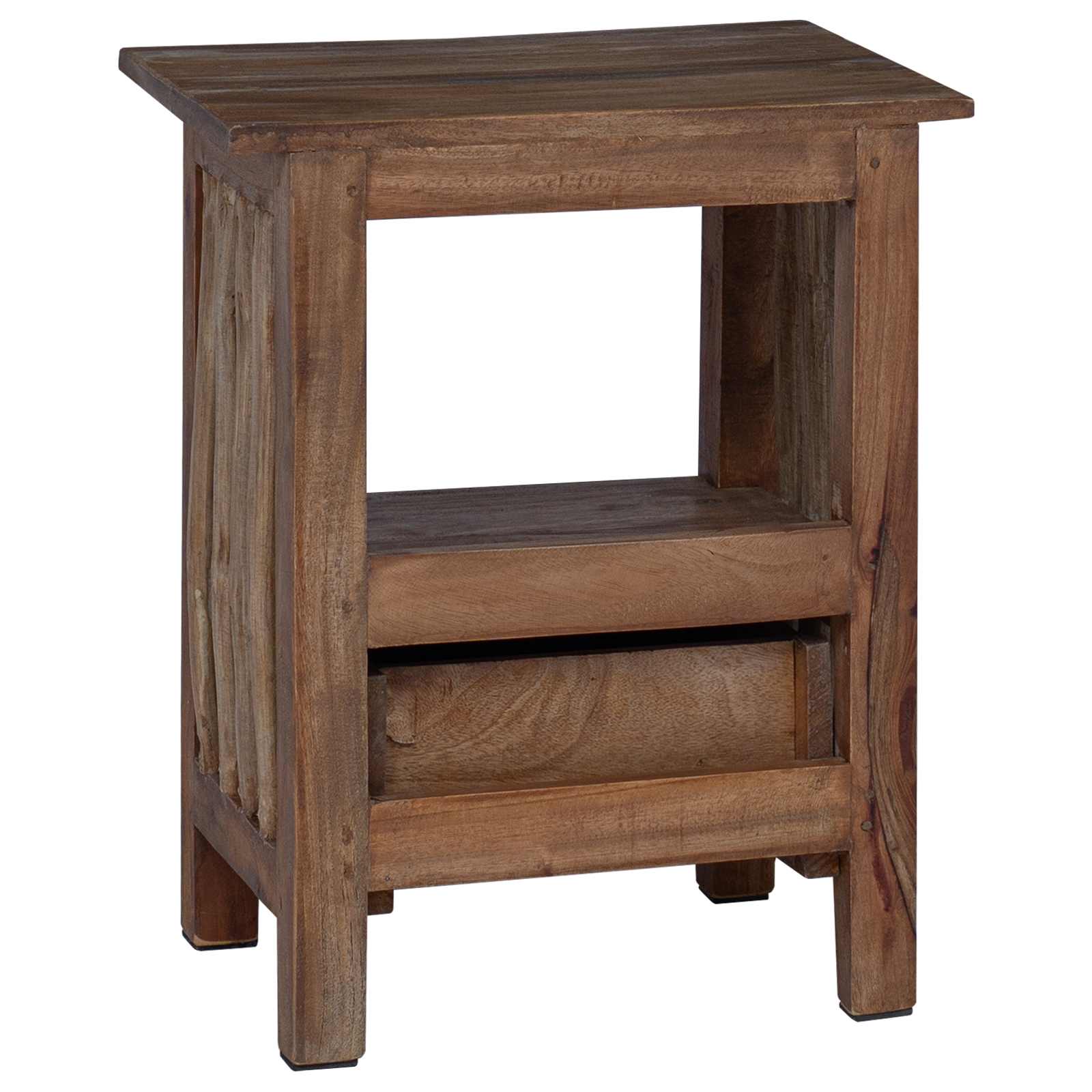 Mesita de Noche Marrón 30 x 30 x 47 cm Madera sólida recuperada