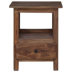 Mesita de Noche Marrón 30 x 30 x 47 cm Madera sólida recuperada