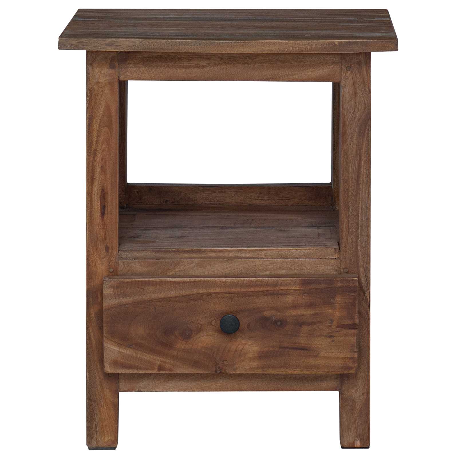 Mesita de Noche Marrón 30 x 30 x 47 cm Madera sólida recuperada