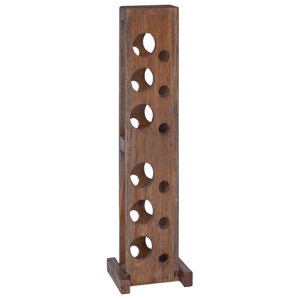 Estante Marrón 20 x 25 x 100 cm Madera de Caoba Sólida
