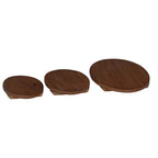 Taburete de Planta 3 pcs Marrón Madera de Caoba
