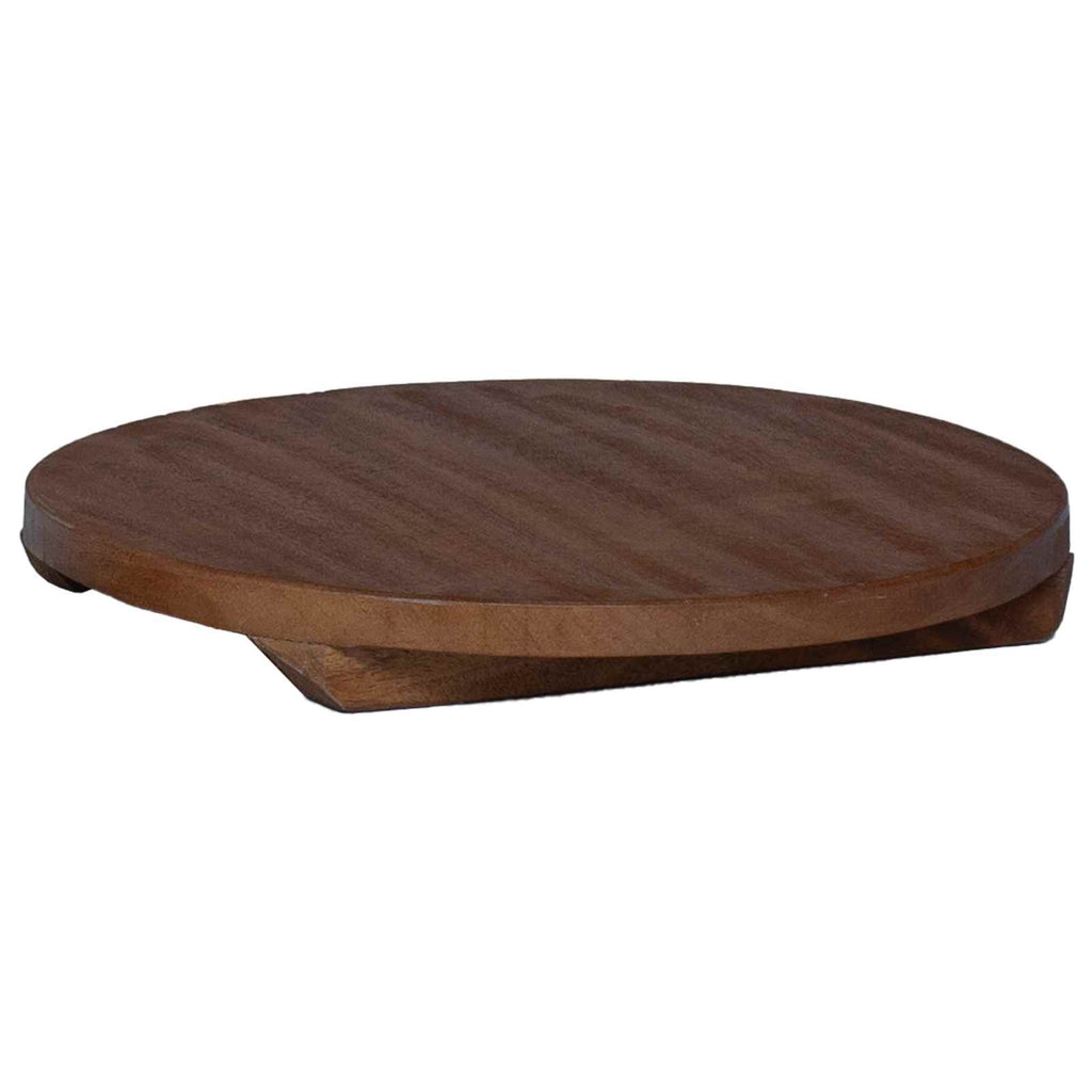 Taburete de Planta 3 pcs Marrón Madera de Caoba