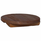 Taburete de Planta 3 pcs Marrón Madera de Caoba