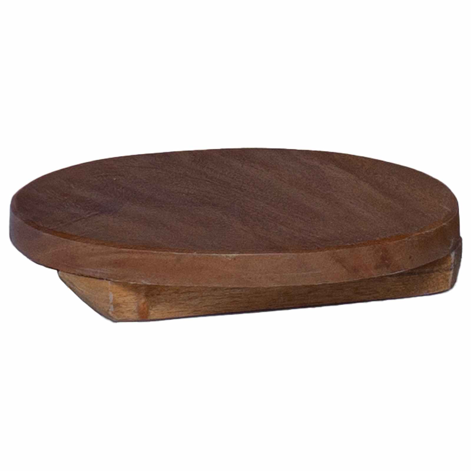 Taburete de Planta 3 pcs Marrón Madera de Caoba