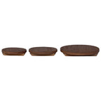 Taburete de Planta 3 pcs Marrón Madera de Caoba