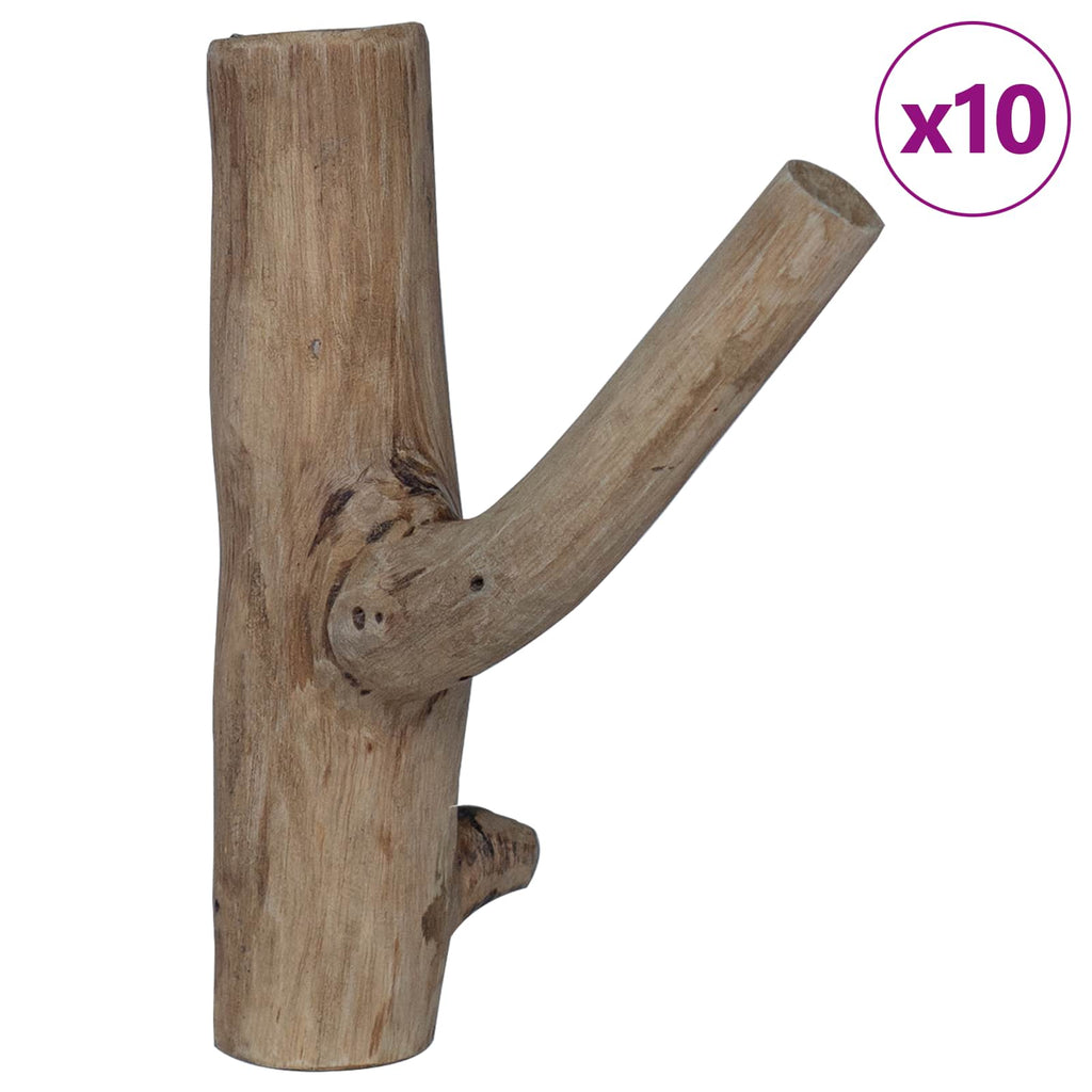Gancho Marrón 4 x 4 x 14 cm Madera sólida recuperada