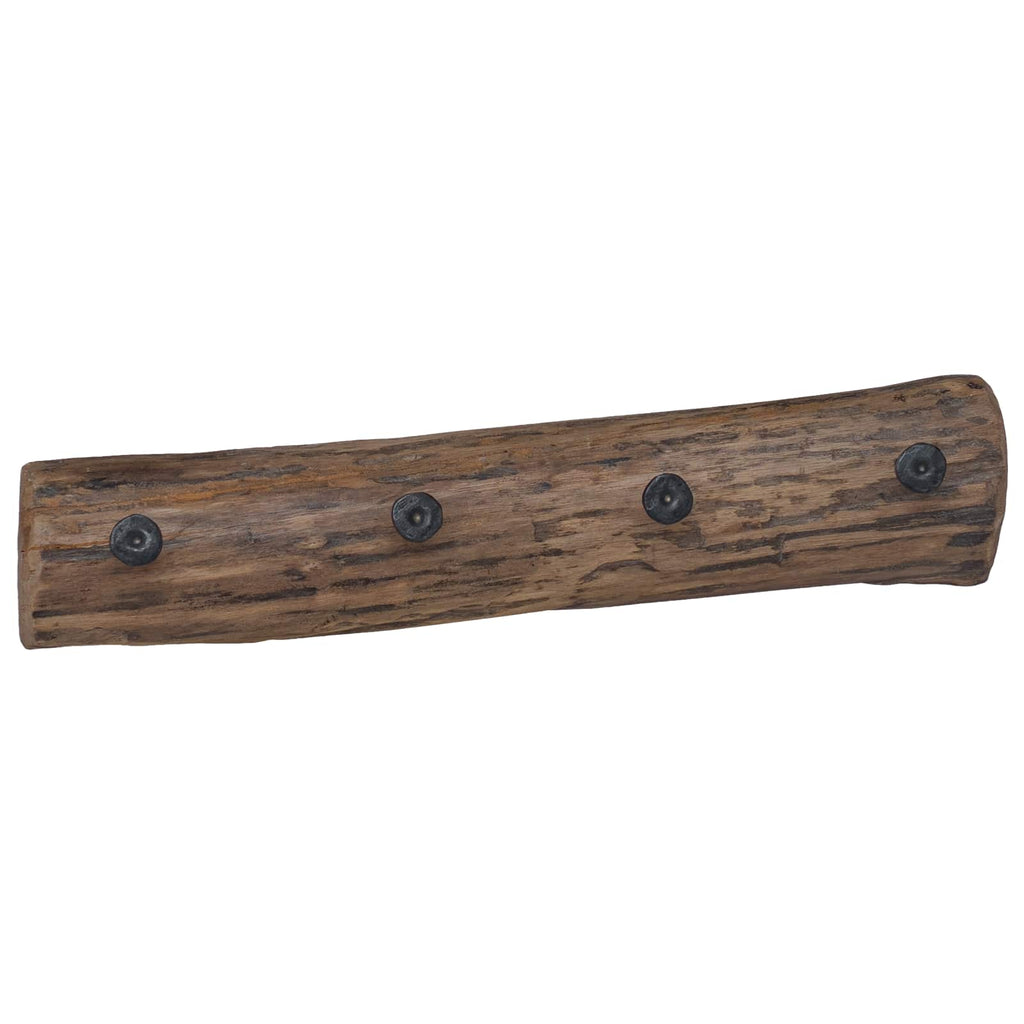 Perchero Marrón 50 x 8 x 12 cm Madera sólida recuperada