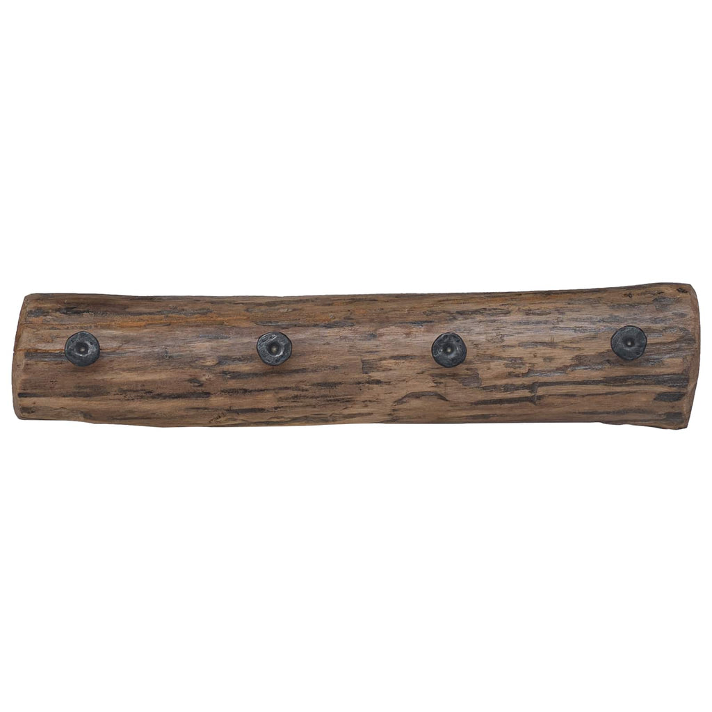 Perchero Marrón 50 x 8 x 12 cm Madera sólida recuperada