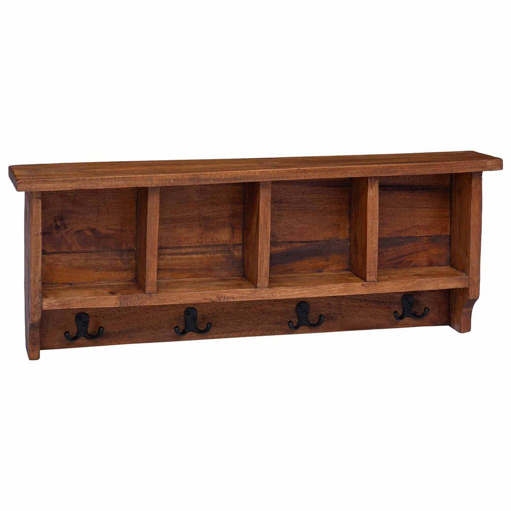 Percha Marrón 70 x 11 x 27 cm Madera de Caoba Sólida