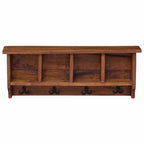 Percha Marrón 70 x 11 x 27 cm Madera de Caoba Sólida