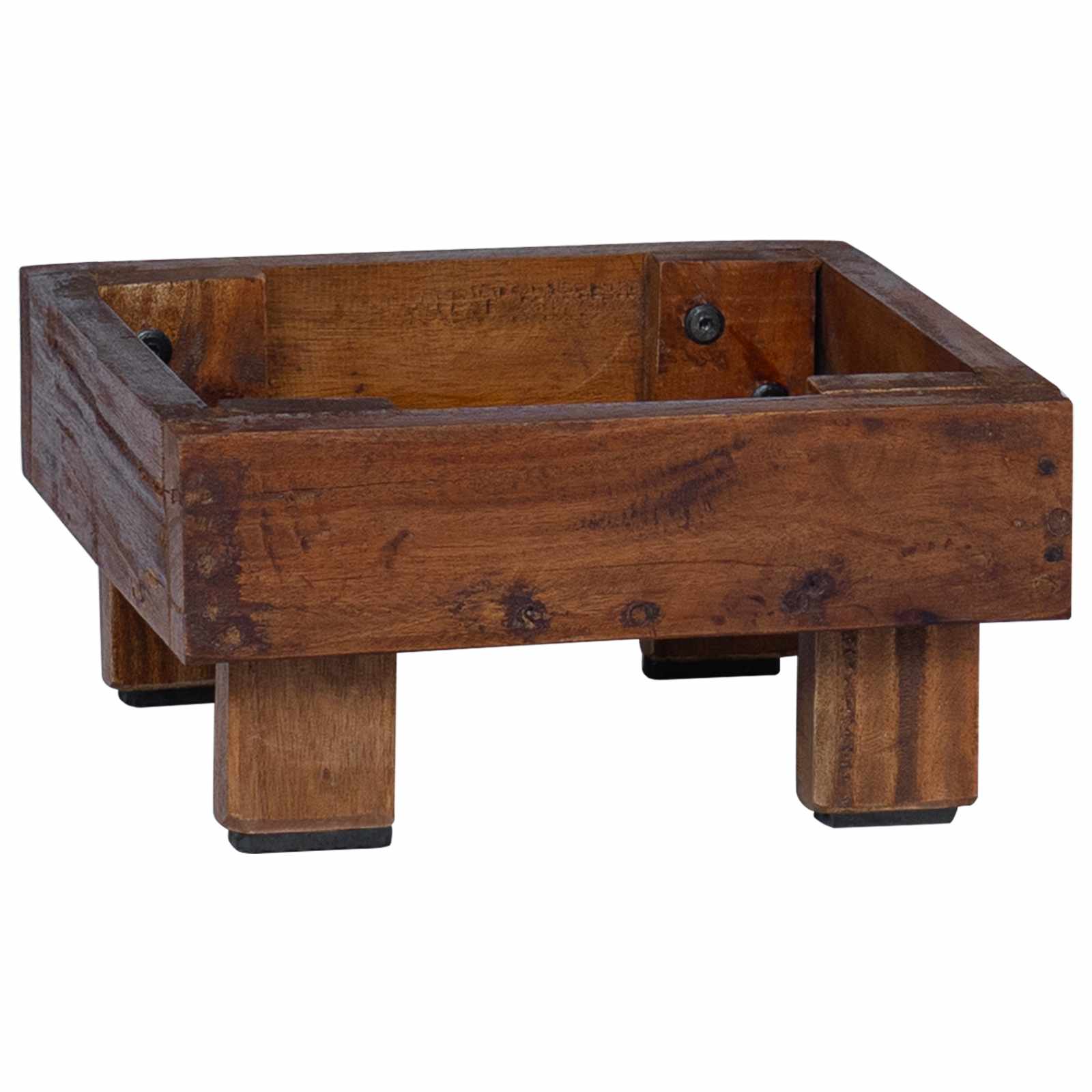 Soporte de plantas 3 pcs Marrón Madera de Caoba