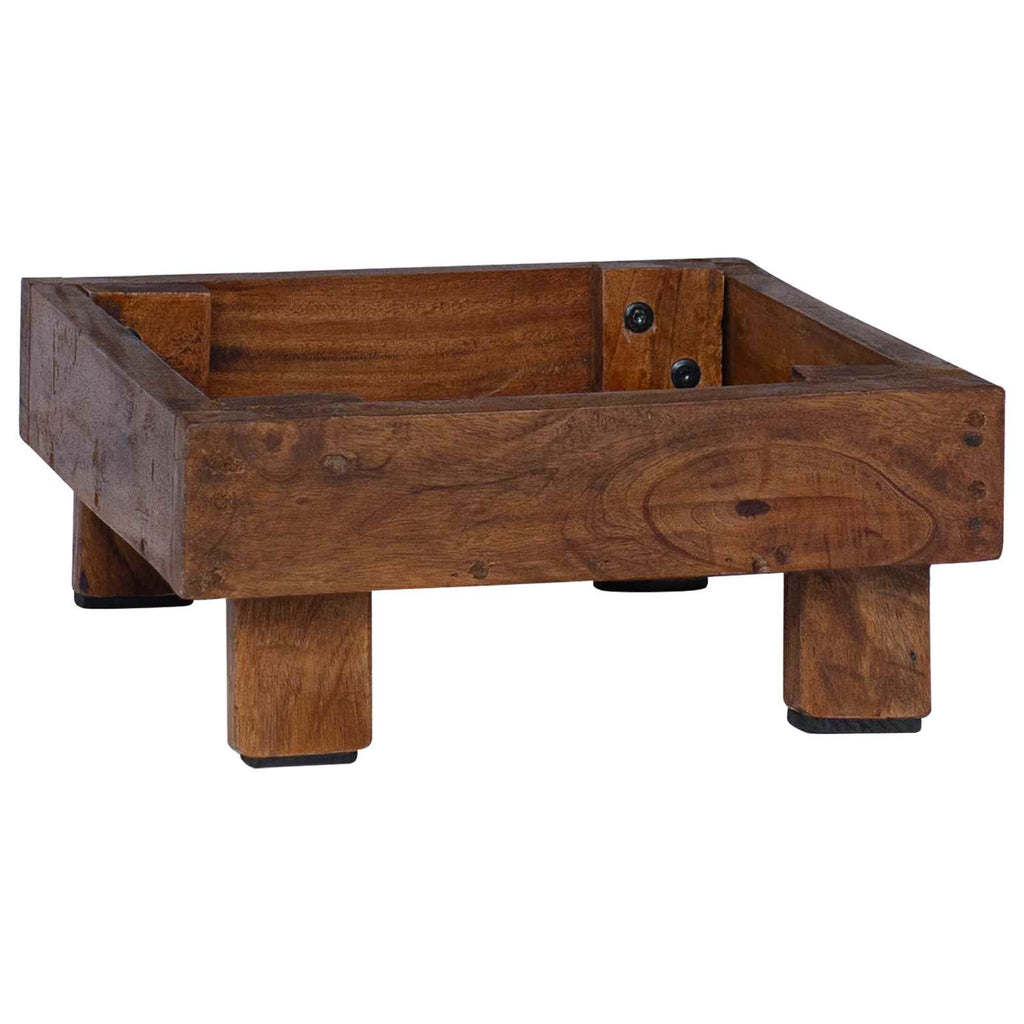 Soporte de plantas 3 pcs Marrón Madera de Caoba
