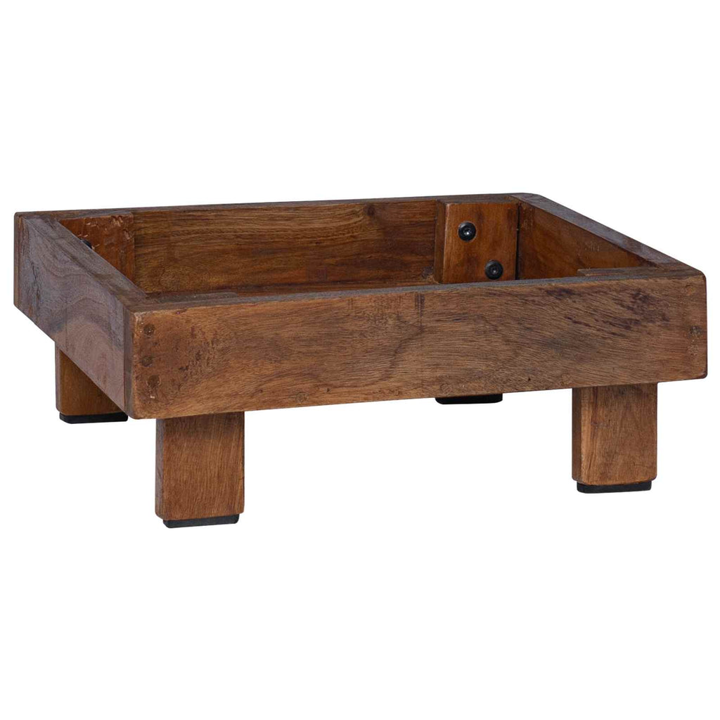 Soporte de plantas 3 pcs Marrón Madera de Caoba