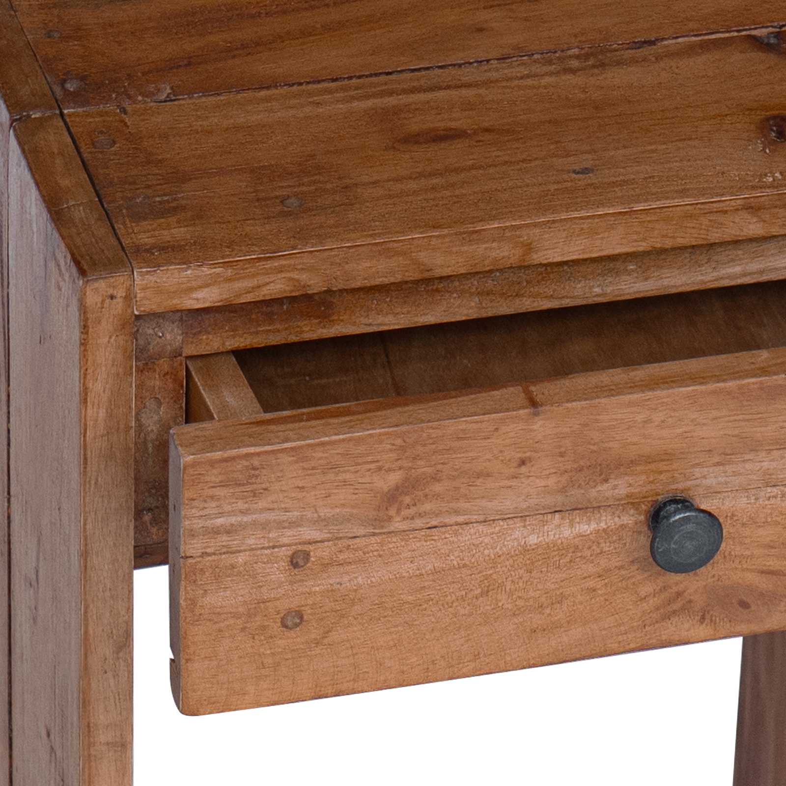 Mesita de Noche Marrón 63 x 30 x 79 cm Madera de Caoba Sólida